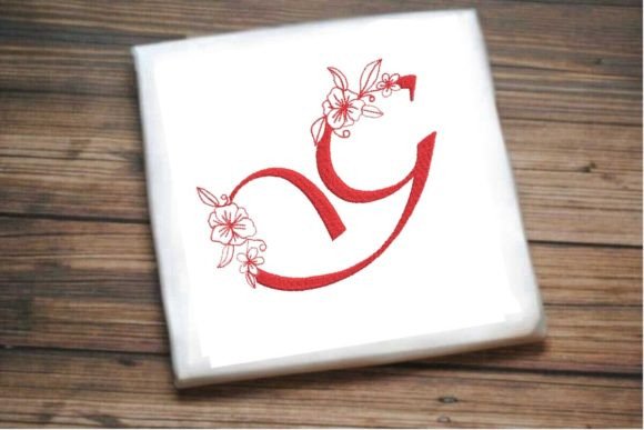G Floral Monogram Letter for Holiday Collections
