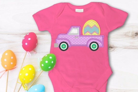 Vintage Truck with Easter Egg Applique